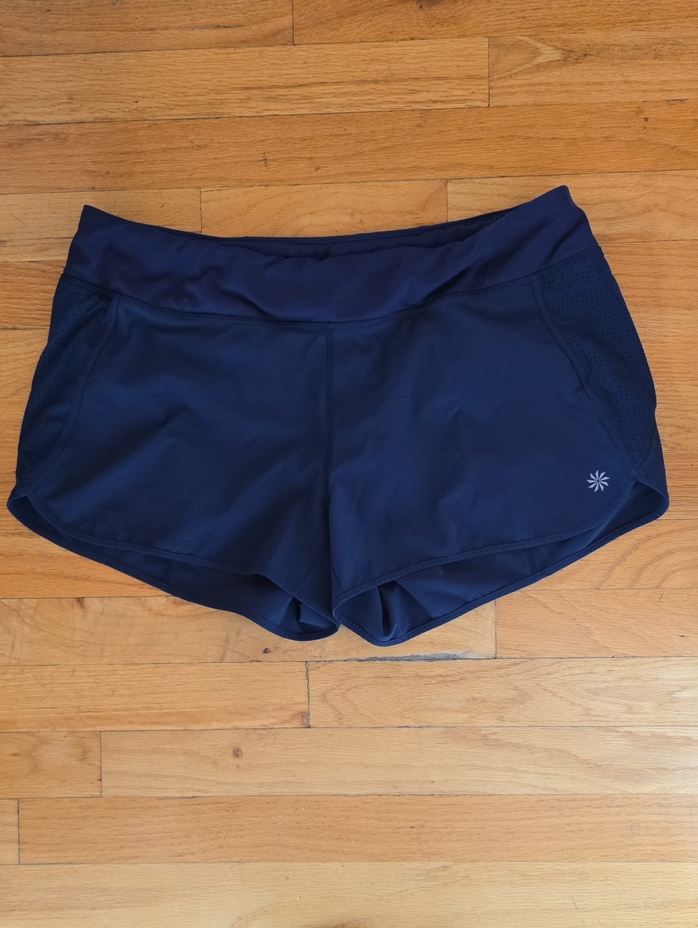 Athleta Navy Blue Ready Set Go Shorts- L